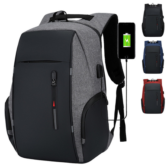 Anti-Theft Travel Backpack with USB Charging & Hidden Zipper